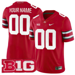 Custom Ohio State Buckeyes Football Scarlet Game Stitched Jersey