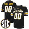 Custom Missouri Tigers Football Black Stitched Jersey w/ SEC Patch
