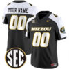 Custom Missouri Tigers Football Alternate Black Vapor Limited Stitched Jersey w/ SEC Patch