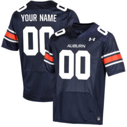 Custom Auburn Tigers Football Navy Game Stitched Jersey