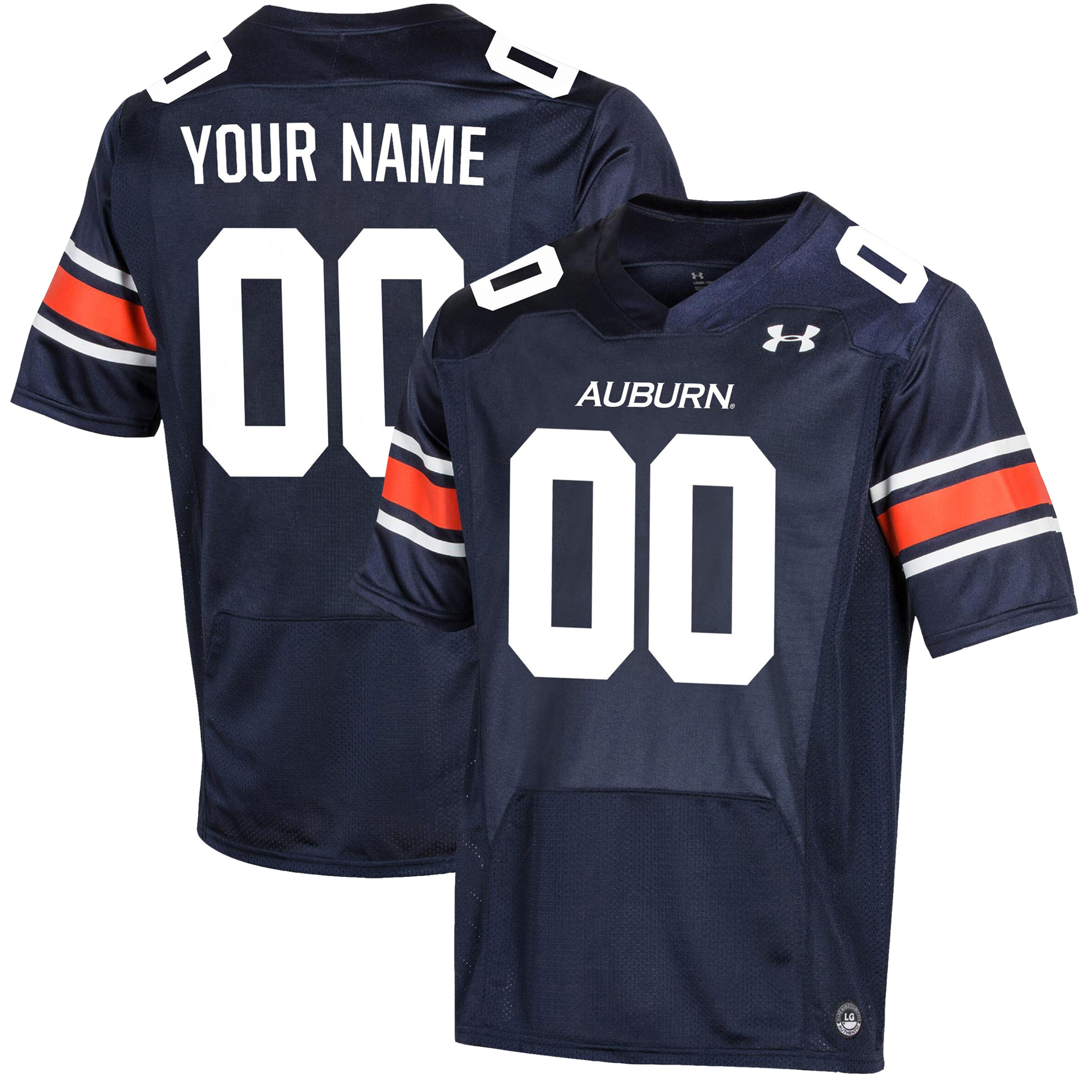 Custom Auburn Tigers Football Navy Game Stitched Jersey