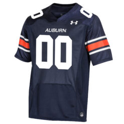 Alternative view of Custom Auburn Tigers Football Navy Game Stitched Jersey