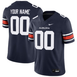 Custom Auburn Tigers Football Navy Home Game Stitched Jersey