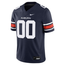 Alternative view of Custom Auburn Tigers Football Navy Home Game Stitched Jersey