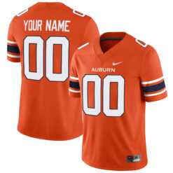 Custom Auburn Tigers Football Orange Alternate Game Stitched Jersey