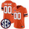 Custom Auburn Tigers Football Orange Alternate Game Stitched Jersey w/ SEC Patch