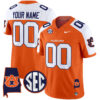 Custom Auburn Tigers Football Orange Alternate Vapor Limited Stitched Jersey