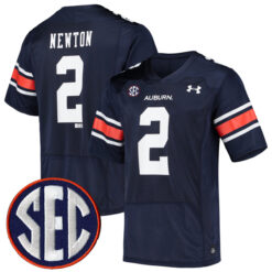 Cam Newton Auburn Tigers Football Navy Home Stitched Jersey w/ SEC Patch