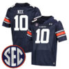 Bo Nix Auburn Tigers Football Navy Home Stitched Jersey w/ SEC Patch