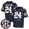 Cadillac Williams Auburn Tigers Football Navy Home Stitched Jersey w/ SEC Patch