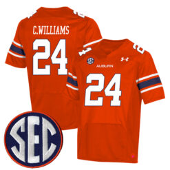 Cadillac Williams Auburn Tigers Football Orange Alternate Stitched Jersey w/ SEC Patch