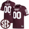 Custom Mississippi State Bulldogs Football Maroon Stitched Jersey w/ SEC Patch