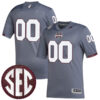 Custom Mississippi State Bulldogs Football Grey Premier Strategy Stitched Jersey w/ SEC Patch