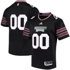 Custom Mississippi State Bulldogs Football Black Premier Stitched Jersey