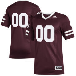 Custom Mississippi State Bulldogs Football Maroon Premier Strategy Stitched Jersey