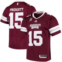 Dak Prescott Mississippi State Bulldogs Football Maroon Premier Stitched Jersey