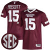 Dak Prescott Mississippi State Bulldogs Football Maroon Alumni Stitched Jersey w/ SEC Patch