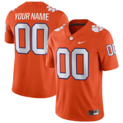 Custom Clemson Tigers Football Orange Game Stitched Jersey