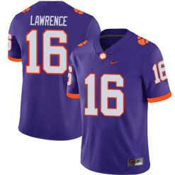 Trevor Lawrence Clemson Tigers Football Purple Alternate Stitched Jersey