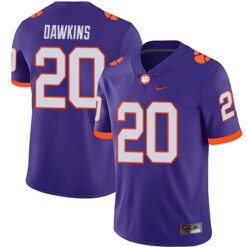Brian Dawkins Clemson Tigers Football Purple Alternate Stitched Jersey w/ ACC Patch