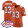 Hunter Renfrow Clemson Tigers Football Orange Home Stitched Jersey w/ ACC Patch