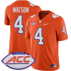 Deshaun Watson Clemson Tigers Football Orange Home Stitched Jersey w/ ACC Patch
