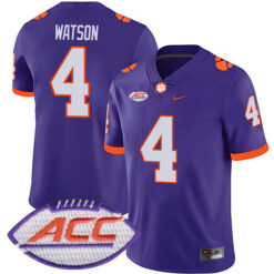 Deshaun Watson Clemson Tigers Football Purple Alternate Stitched Jersey w/ ACC Patch
