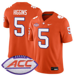 Tee Higgins Clemson Tigers Football Orange Home Stitched Jersey w/ ACC Patch
