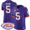 Tee Higgins Clemson Tigers Football Purple Alternate Stitched Jersey w/ ACC Patch