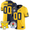 Custom Michigan Wolverines Football 2024 Rose Bowl Split Stitched Jersey