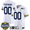 Custom Michigan Wolverines Football 2023 CFP Champs White Vapor F.U.S.E Limited Stitched Jersey