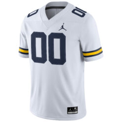 Alternative view of Custom Michigan Wolverines Football White Game Stitched Jersey