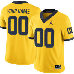 Custom Michigan Wolverines Football Maize Game Stitched Jersey