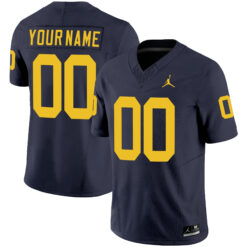 Custom Michigan Wolverines Football Navy Vapor F.U.S.E Limited Stitched Jersey