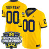 Custom Michigan Wolverines Football CFP National Championship Maize Stitched Jersey
