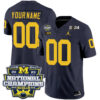 Custom Michigan Wolverines Football 2023 CFP National Championship Navy Stitched Jersey