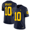Tom Brady Michigan Wolverines Football Navy Home Stitched Jersey