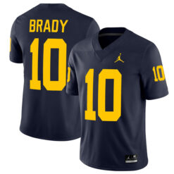 Tom Brady Michigan Wolverines Football Navy Home Stitched Jersey