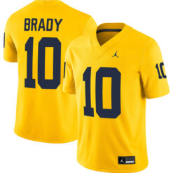 Tom Brady Michigan Wolverines Football All Maize Stitched Jersey