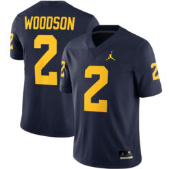 Charles Woodson Michigan Wolverines Football Navy Home Stitched Jersey