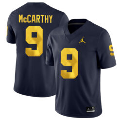J.J. McCarthy Michigan Wolverines Football Navy Home Stitched Jersey