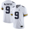 J.J. McCarthy Michigan Wolverines Football White Away Stitched Jersey