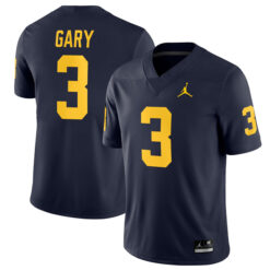 Rashan Gary Michigan Wolverines Football Navy Home Stitched Jersey