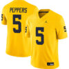 Jabrill Peppers Michigan Wolverines Football All Maize Stitched Jersey