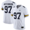 Aidan Hutchinson Michigan Wolverines Football White Away Stitched Jersey