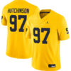 Aidan Hutchinson Michigan Wolverines Football All Maize Stitched Jersey