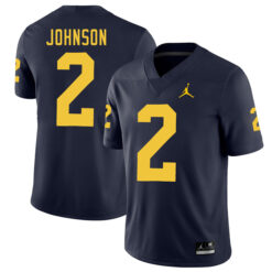 Will Johnson Michigan Wolverines Football Navy Home Stitched Jersey