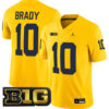Tom Brady Michigan Wolverines Football All Maize Stitched Jersey w/ B1G Patch