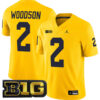 Charles Woodson Michigan Wolverines Football All Maize Stitched Jersey w/ B1G Patch