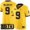 J.J. McCarthy Michigan Wolverines Football Maize Alternate Stitched Jersey w/ B1G Patch
